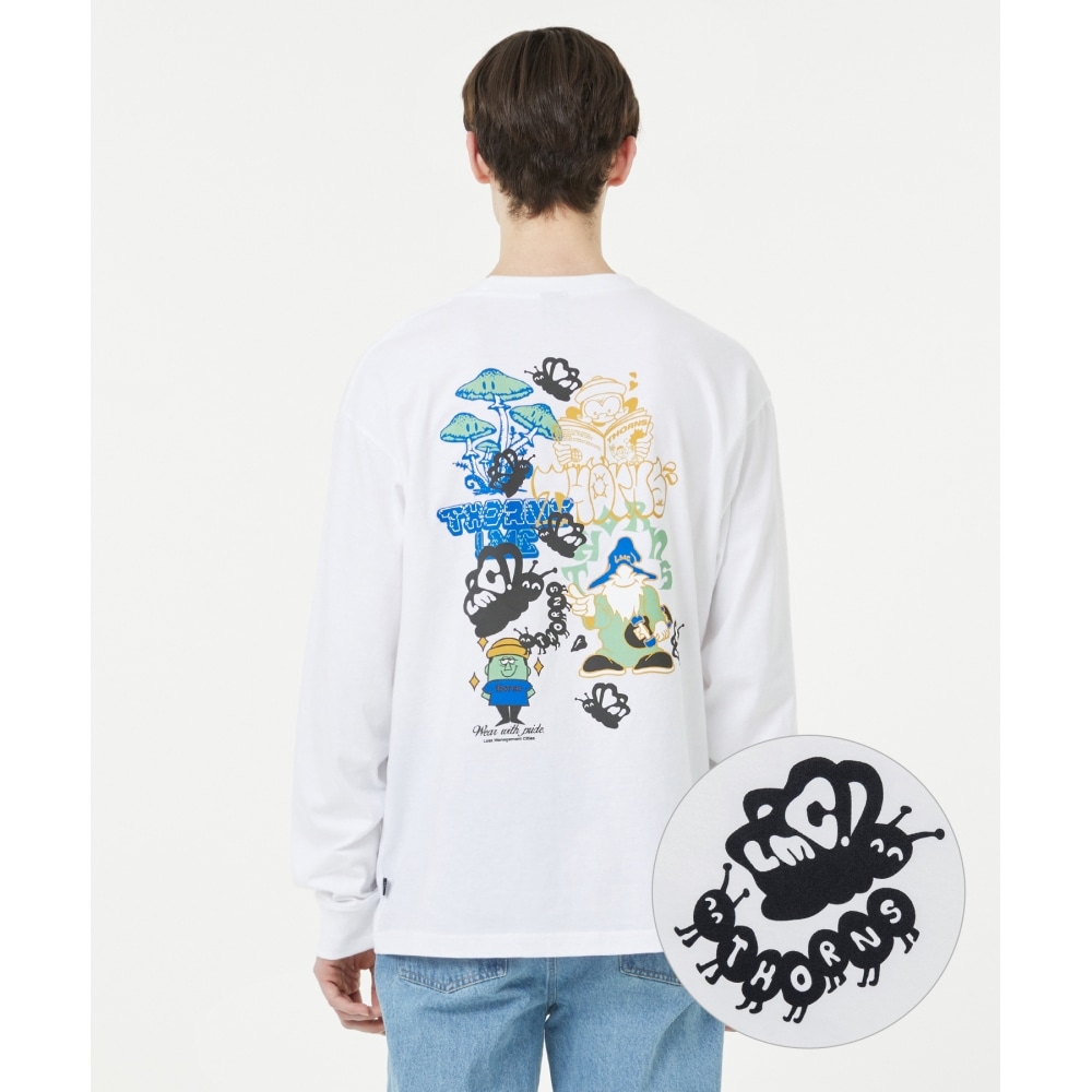 LMC THORNS FANTASY ロング SLV T シャツ ホワイト