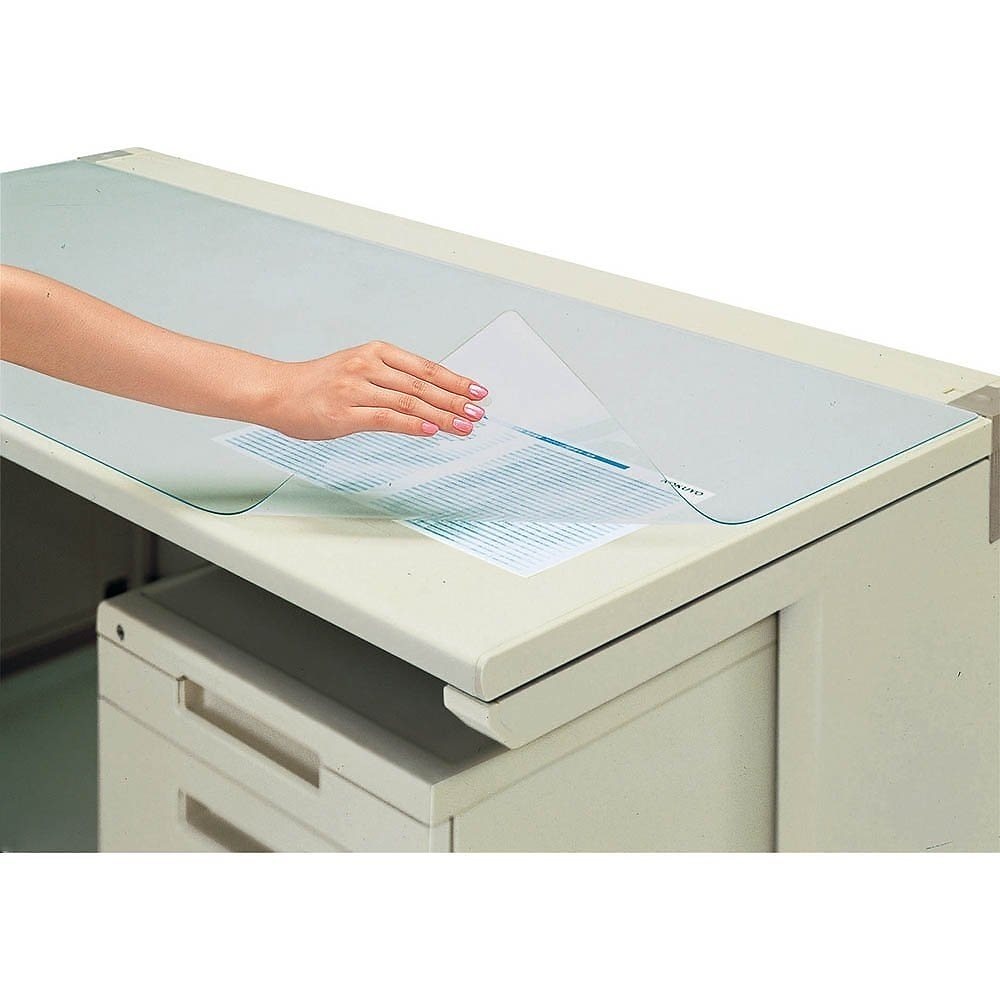 （まとめ買い）デスクマット 軟質（塩化ビニル） 非転写 透明 下敷きなし 1082x596 マ-MX517 [x3]