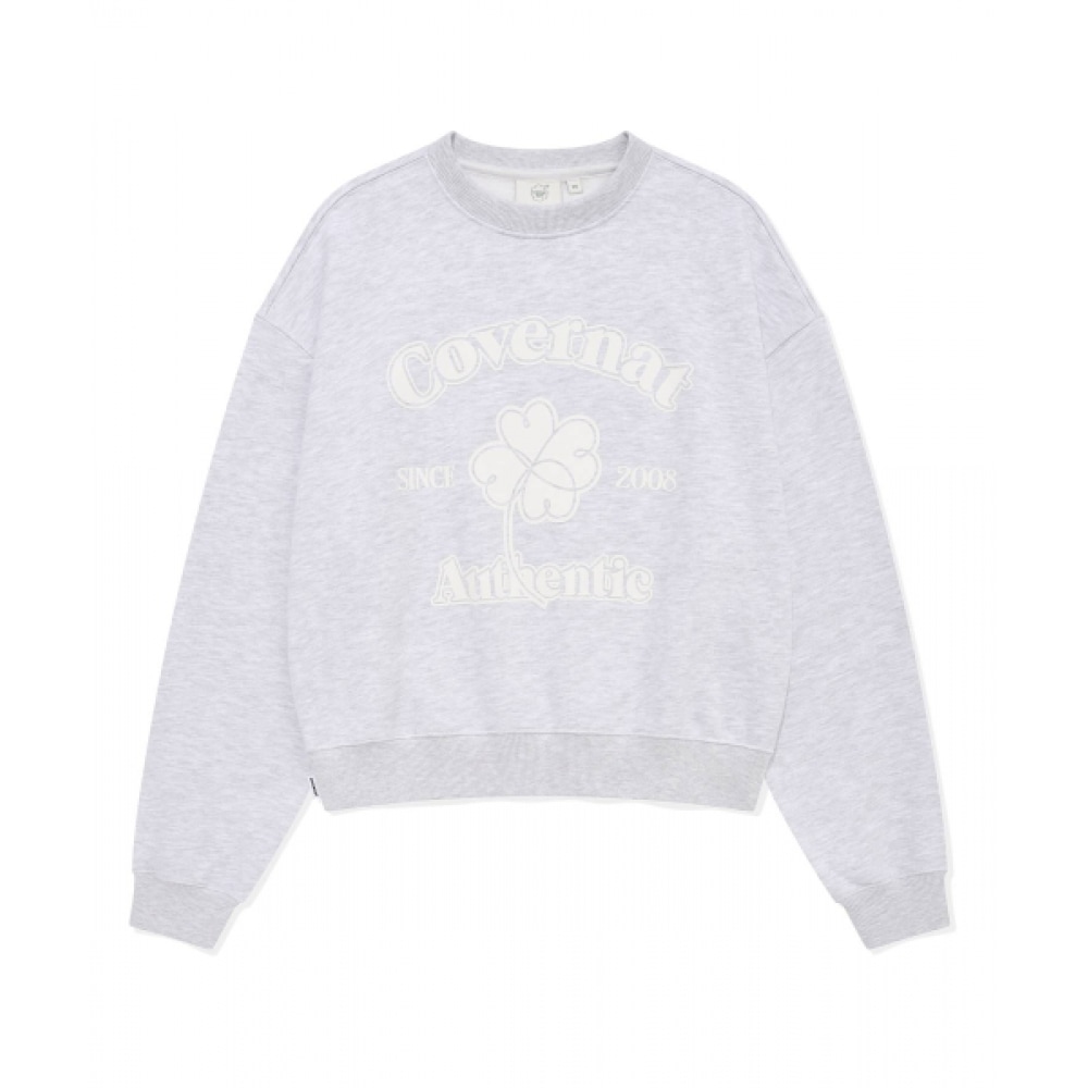 COVERNAT 女性用アーチクローバーハートセットアップスウェットシャツヘザーグレー 8,526円