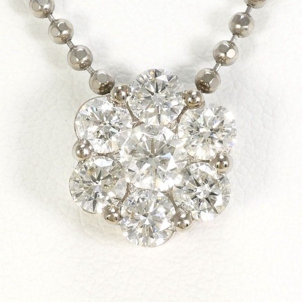 K18 18金 WG ネックレス ダイヤ 1.00 カード鑑別書 ジュエリー 中古 111,600円