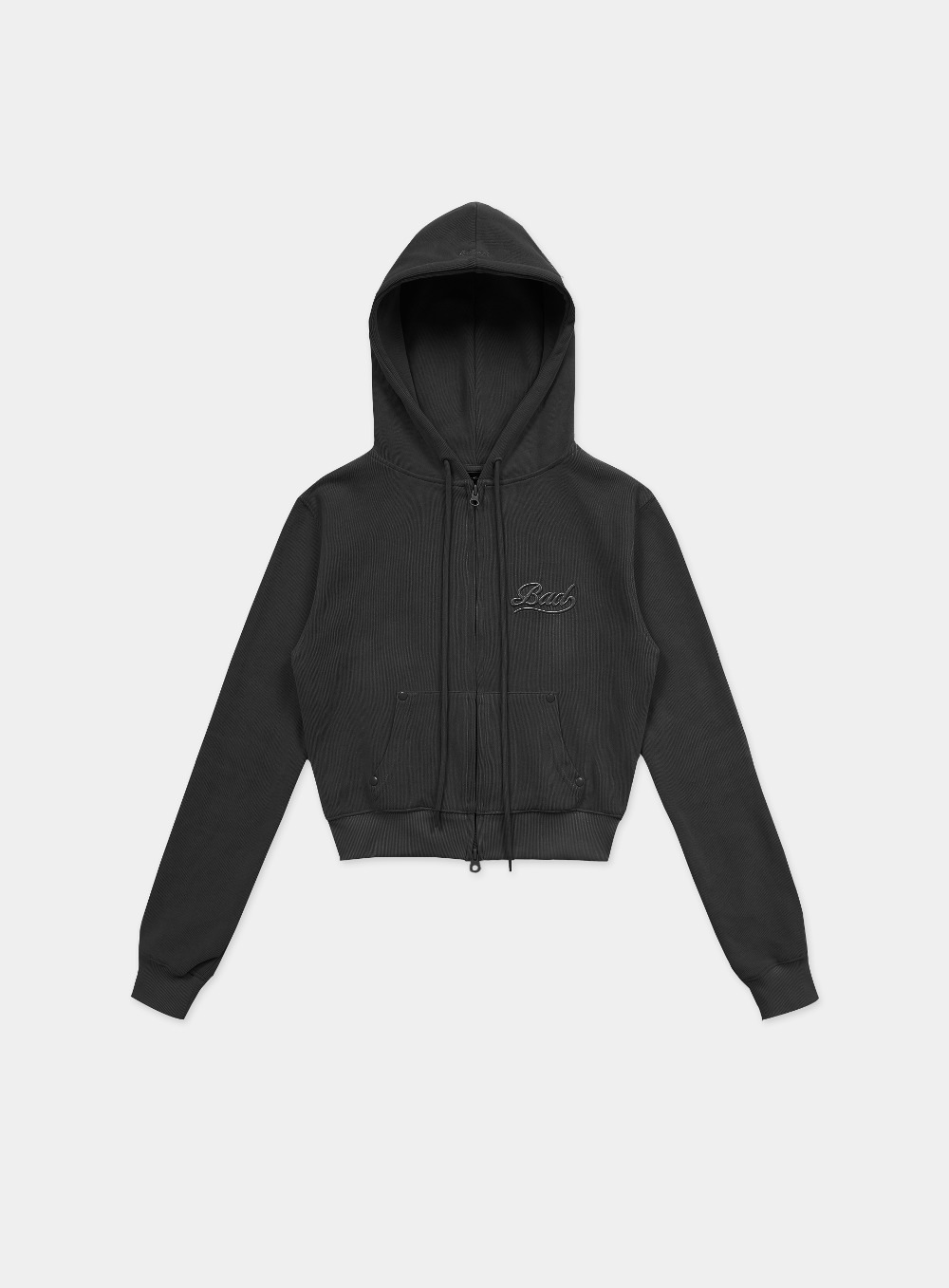 【BADBLOOD】 BEYOND SOFT ZIP-UP HOODIE : BLACK