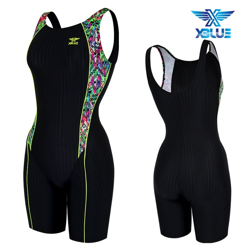 レディース 5分丈ワンピース水着 水泳 女性 半身 水着 XBL-3331-03