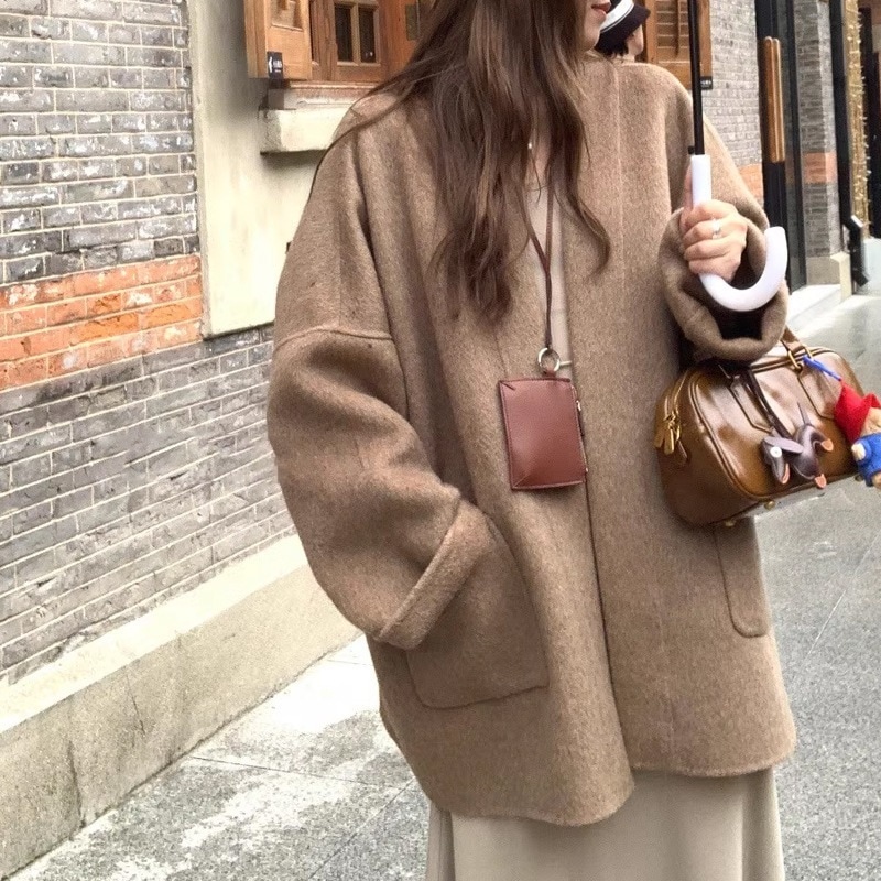 アルファコート高級感リバーシブルコート女小柄ファーコートデザイン感