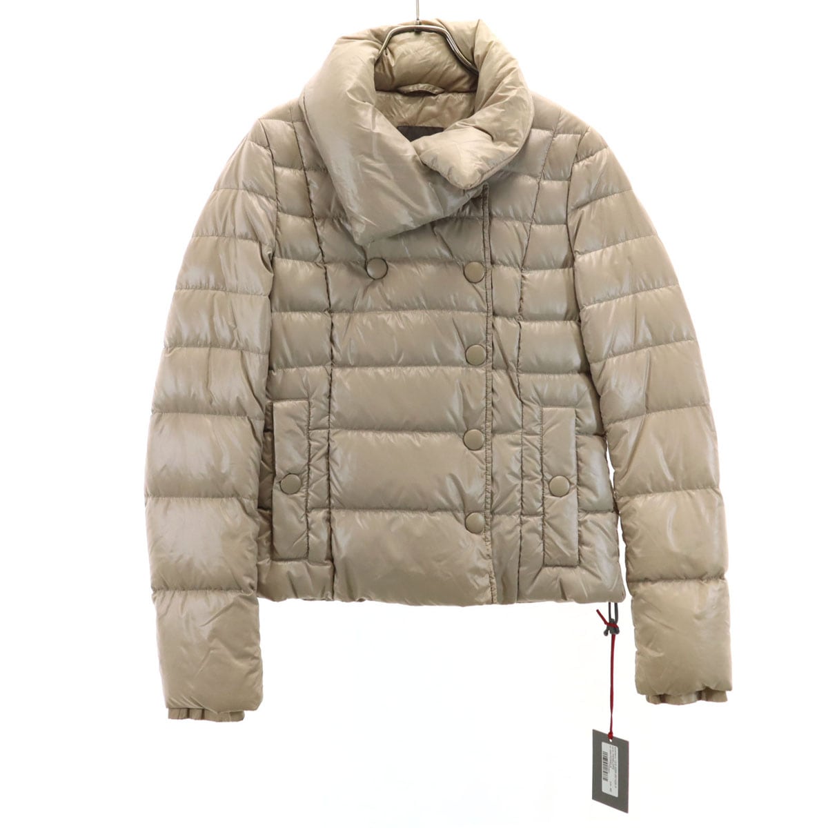 ブルガリア製 ダウンジャケット 40 グレージュ レディース 古着