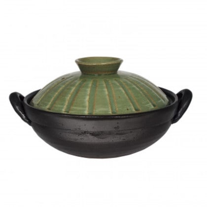 M8832手造り土鍋ビードロしのぎ8号土鍋 萬古焼 7,658円