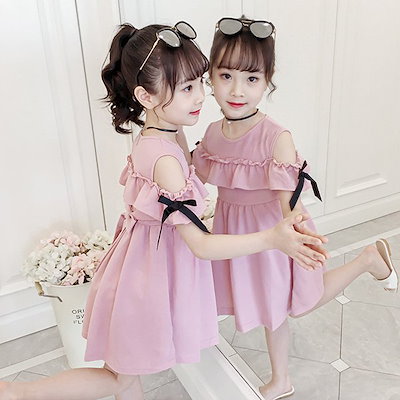Qoo10] 子供服 ワンピース ピンク 160 韓国
