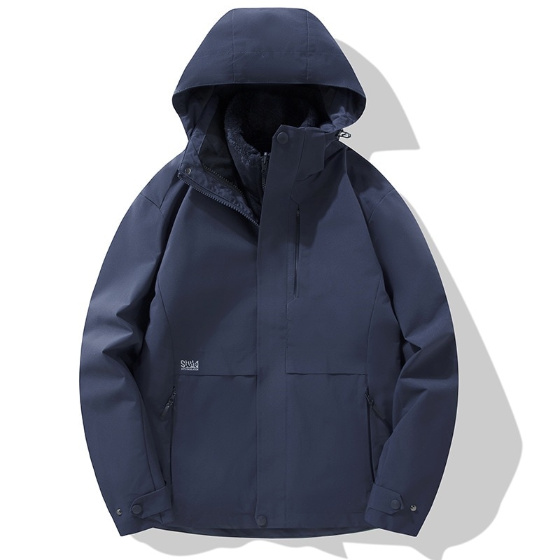 2025年新作 メンズ 3-in-1 防水スキースーツ ツーピースセット 取り外し可能 保温性 防風性 登山用保護力