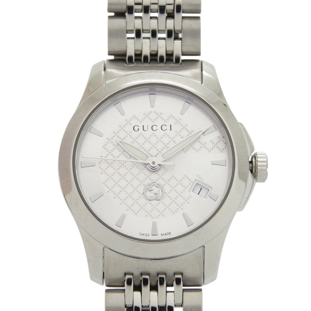 新品同様 クオーツ Gタイムレス 126.5 腕時計 ステンレススチール シルバー 0564【中古】 レディース