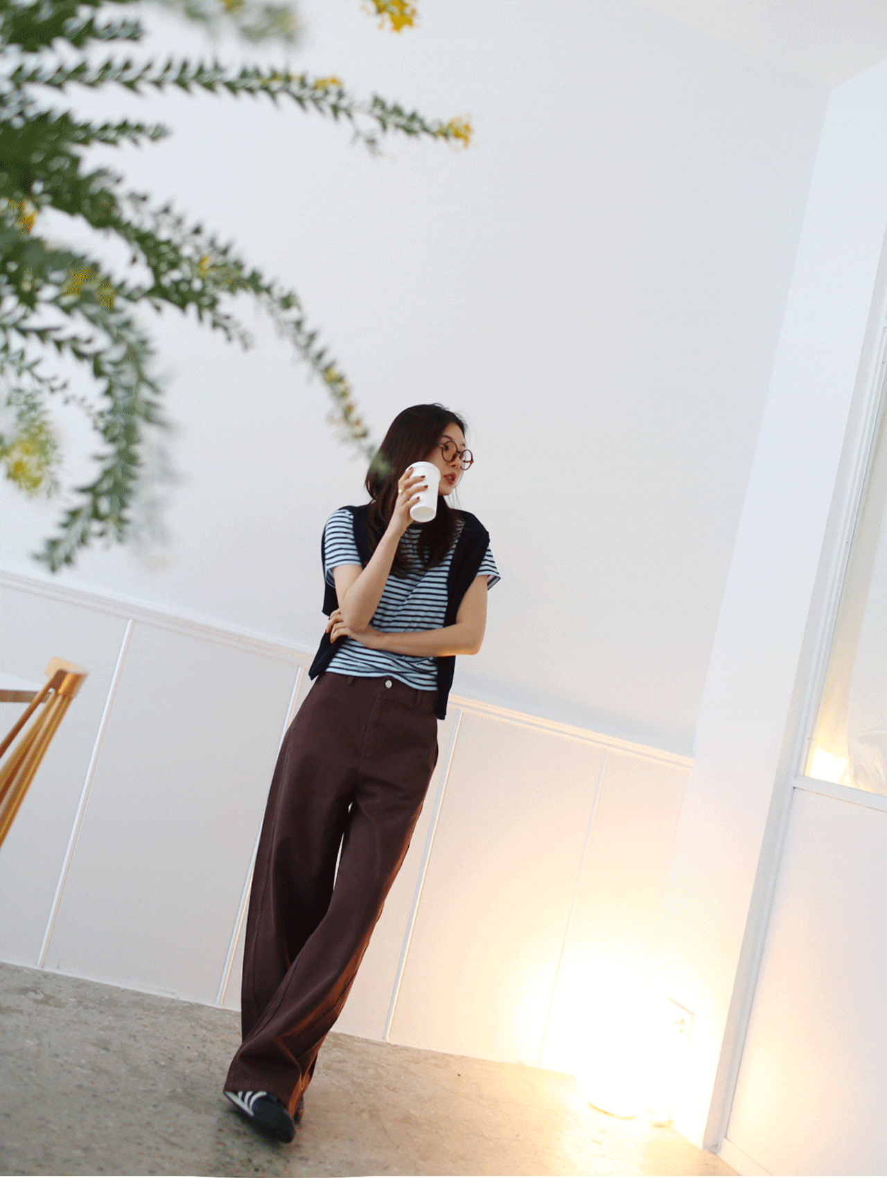 ワインブラウン排気パンツ