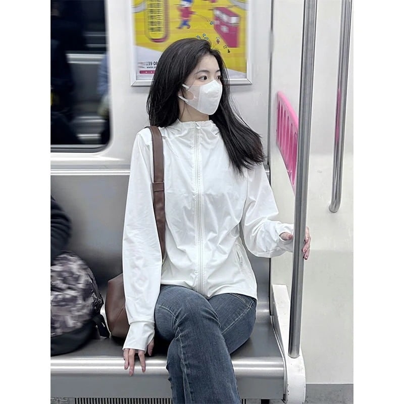 UVカット特集 ジャケット 日焼け防止ウェア 2025新作 アイスシルクアウトドアUVカットゆったり薄手コート 日焼け止 韓国ファッション