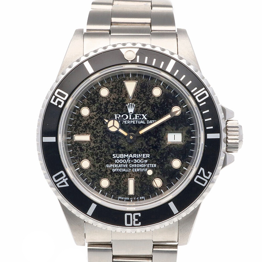 ロレックス サブマリーナ オイスターパーペチュアル 腕時計 ステンレススチール 168000 自動巻き 1年保証 ROLEX 中古