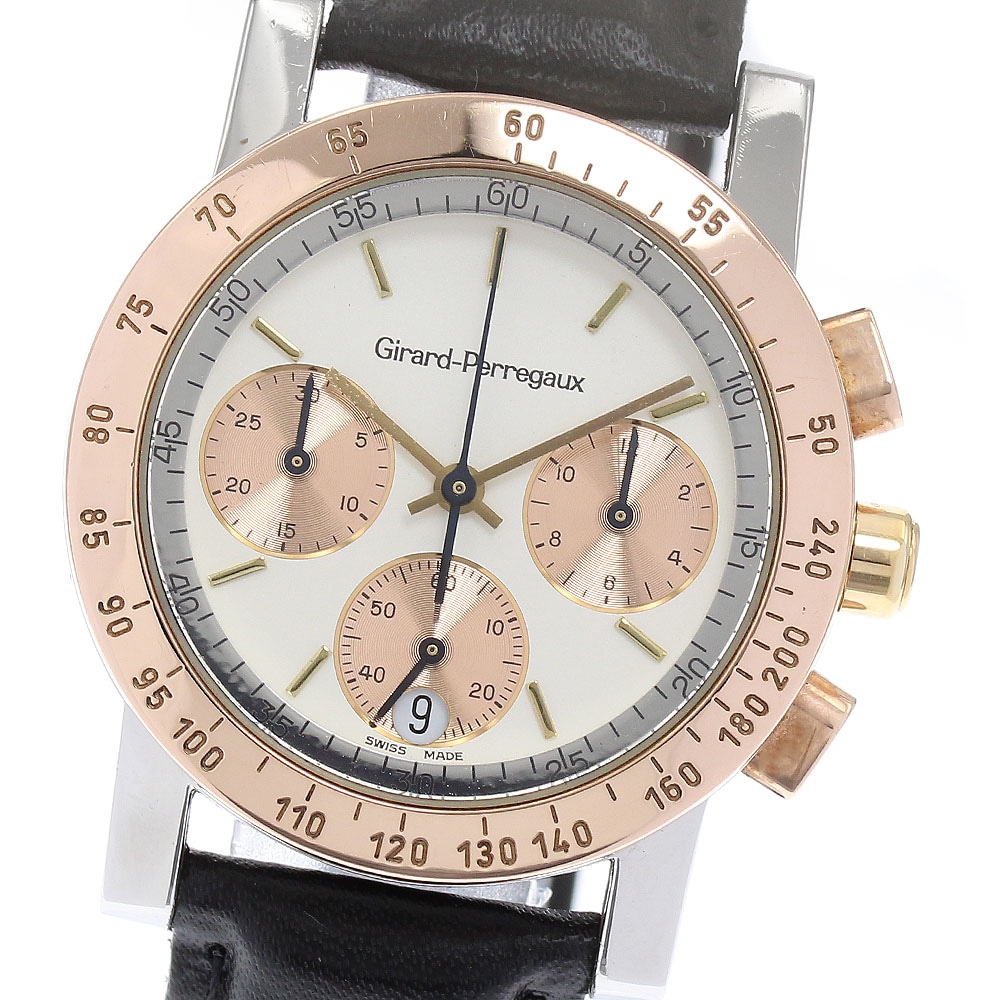 ジラール・ペルゴ GIRARD PERREGAUX Ref.7700 7001 クロノグラフ クォーツ メンズ _880368【中古】