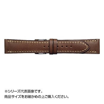 Emitta（エミッタ） 時計バンド ブッテーロ手縫い 22mm ブラウン （美錠:銀） EBH-B22
