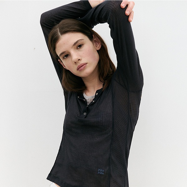 NUBASIC SLIM FIT HOOD T-SHIRT NAVY