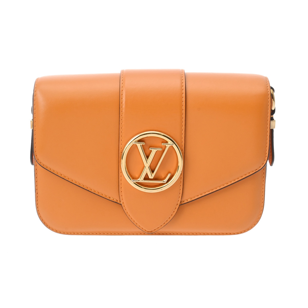 LV ポンヌフ サマーゴールド M55946 レディース レザー ショルダーバッグ ABランク 中古 銀蔵