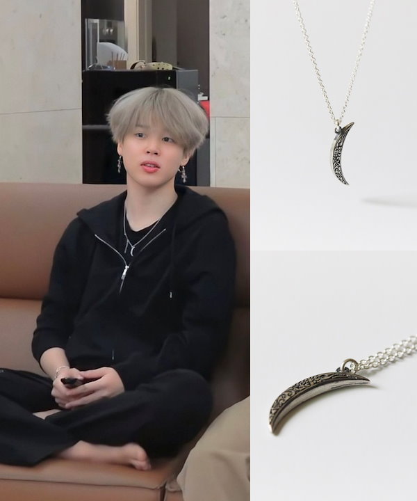 Qoo10 hanna BTSジミン着用 N211 月 ネックレ