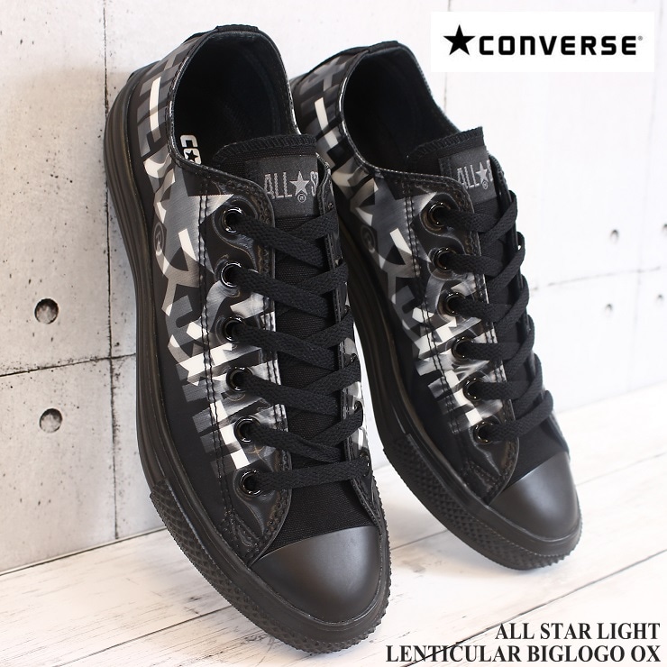 コンバース オールスター ライト レンチキュラー ビッグロゴ OX ブラック CONVERSE ALL STAR LIGHT LENTICULAR BIGLOGO OX 31302531