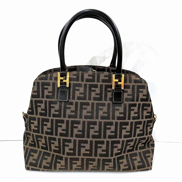 フェンディ FENDI ズッカ ブラウン バッグ ハンドバッグ レディース【中古】