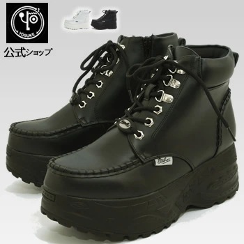 【公式SHOP特典キズ補修液付】 ヨースケ 厚底 スニーカー メンズ ハイカット 7cm 厚底フラット