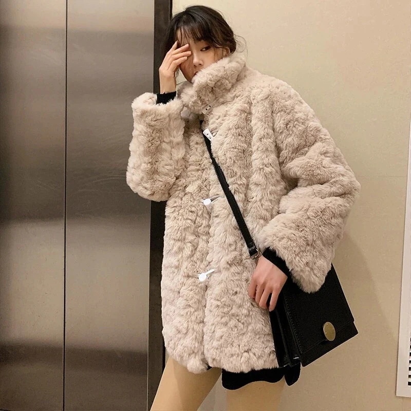 アウターニュースタイル 可愛い今週の割引は 25% オフです ゆったり コート 厚手 アウター コート 皮毛一体 裏起毛ファ