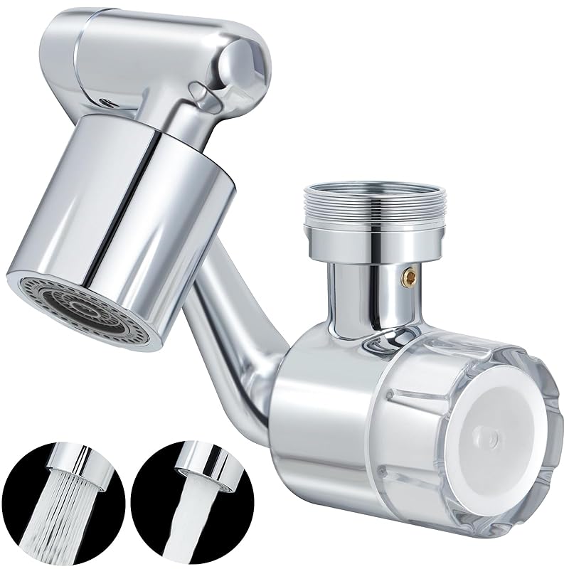 Yllnioos 浄水器 蛇口直結型 首振り 蛇口 シャワー 泡沫切替式 1080度回転 節水 水道 吐水口 先端 (浄水器本体+カートリッジ8個) 4,874円