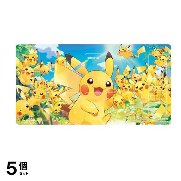 ポケモンカードゲーム ラバープレイマット ピカチュウ大集合 1枚入 5個セット