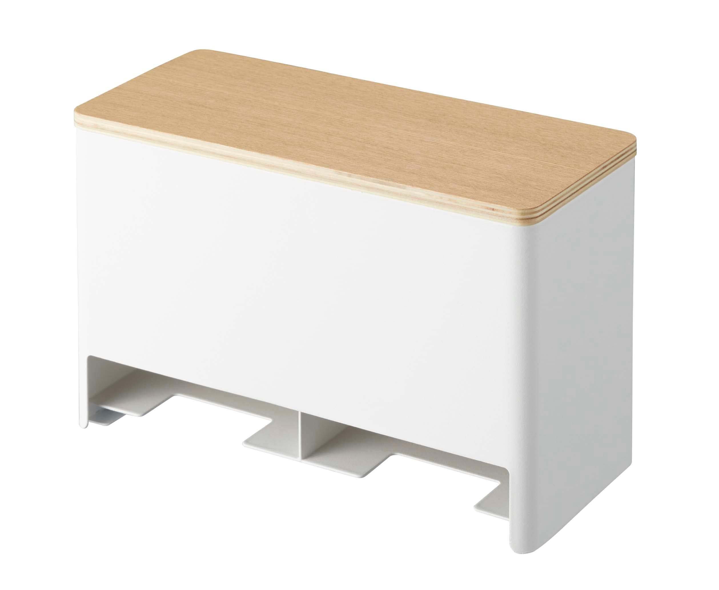 山崎実業(Yamazaki) 分別 サニタリー収納 ホルダー ナチュラル 約W26.2×D11.7×H16.6cm リン RIN お洒落に収納 取出し簡単 仕切り付き 6041