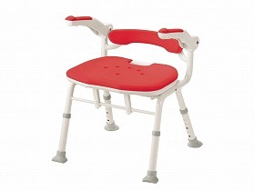 アロン化成 折りたたみシャワーベンチ ISフィット 骨盤サポートタイプ レッド 536115