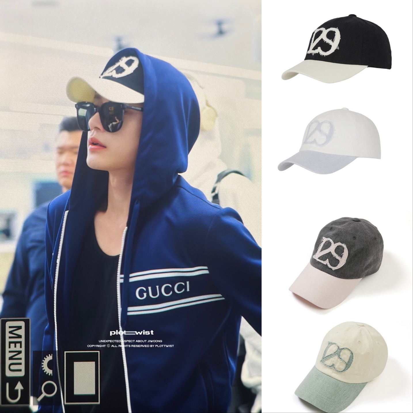 ZEROBASEONE ジウン 着用 129 Applique Ball Cap 4色