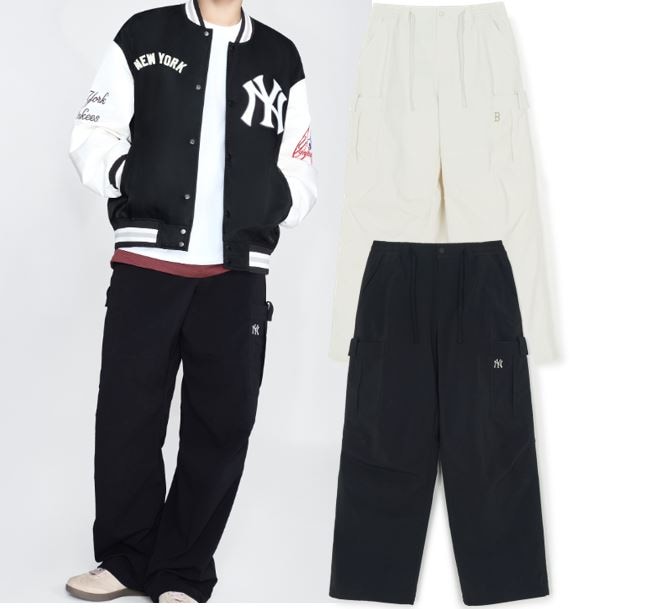 Cotton Touch Slit Cargo Wide Pants 3AWPB0461-43CRD, 3AWPB0461-50BKS