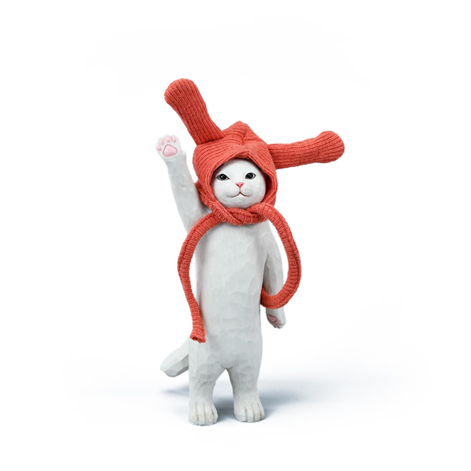 HEADCREST 猫 家猫 挨拶ネコ 6.0 木彫り フィギュア 12CM級 模型 可愛い ミニトイ リアル コレクター 樹脂 プラモデル 装飾 ネコ好き スタチュー 小物 置物