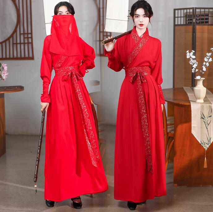 漢服 レディース チャイナドレス 高級 唐装漢服 ハロウィン コスプレ衣装 中華風 ワンピース 変身仮装 コスチューム 華流舞台衣装 中国古代衣装 学園祭 文化祭 イベント 撮影衣装 撮影 ステージ衣