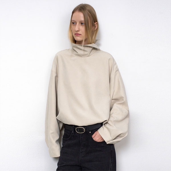 HIGH NECK LOOSE TOP BLOUSE(BL-4378)