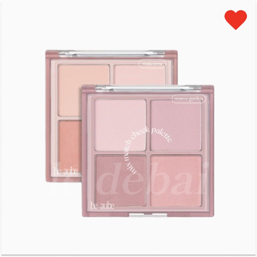 【INBORAチーク】 BE AUBE ミュートチークパレット(ローズガーデン/モブガーデン) 4,759円