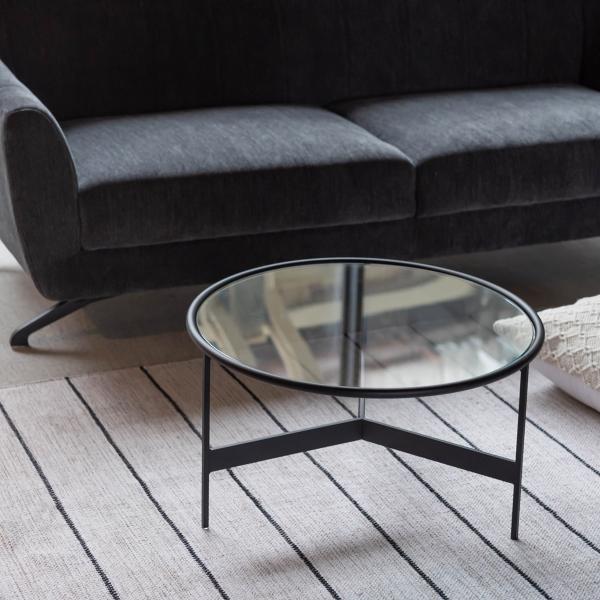 ガラステーブル センターテーブル 丸 北欧 おしゃれ スタイリッシュ ローテーブル シック モダン 強化ガラス リビング センターテーブル ソファサイド 丸型 円形