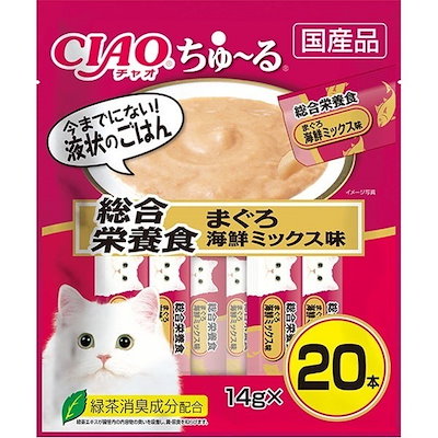 他サイト： CIAO ちゅ～る 総合栄養食 まぐろ 海鮮ミックス味 14g20本の商品画像