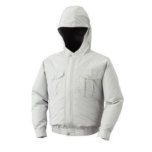 KU90810 空調服 R ポリエステル製フード付き FAN2200G・RD9261・LIPRO2セット シルバー 4L
