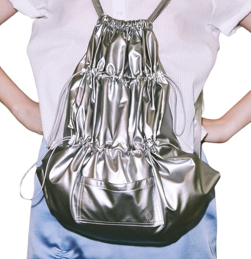 STRING STOPPER GYM BACKPACK SILVER ストリングバッグ