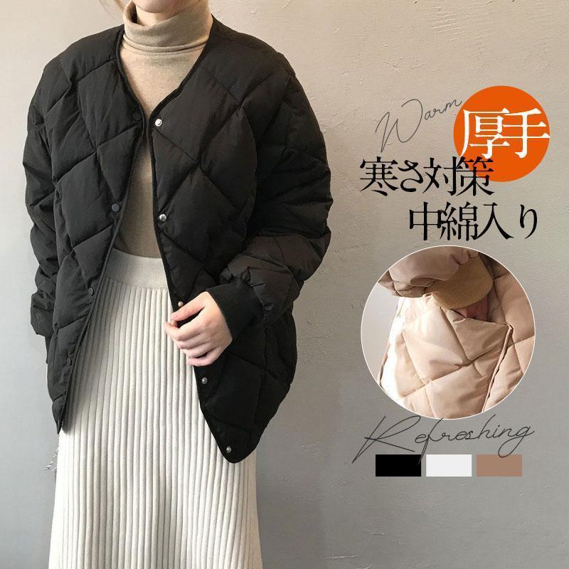 ダウンコート ダウンジャケット レディース キルティングジャケット 中綿コート ゆったり 軽い 秋冬 厚手 アウター 中綿ジャケット 防寒 暖かい コート 冬服30%までに制限 6,051円