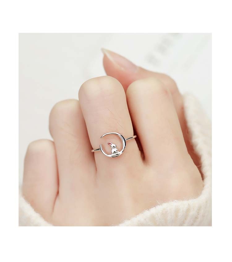 新作からSALEアイテム等お得な商品満載 ウサギ純銀の指輪ヨハンパンレッドクラウドデザインのトレンディで個性豊かなベストフレンド 指輪