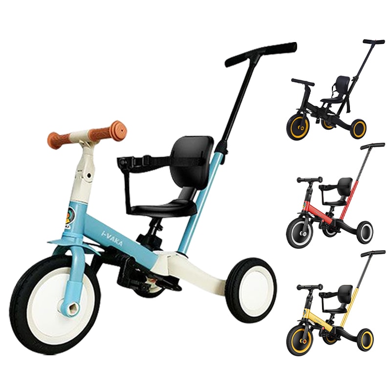 【1年間保証】三輪車 バランスバイク ペダル無し自転車 子供乗用玩具 子ども 1才-５才 おすすめ 誕生日 クリスマスプレゼント 手押し棒付き 安全ベルト