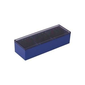 (まとめ)キングジム 名刺整理箱 75 青(×3セット)