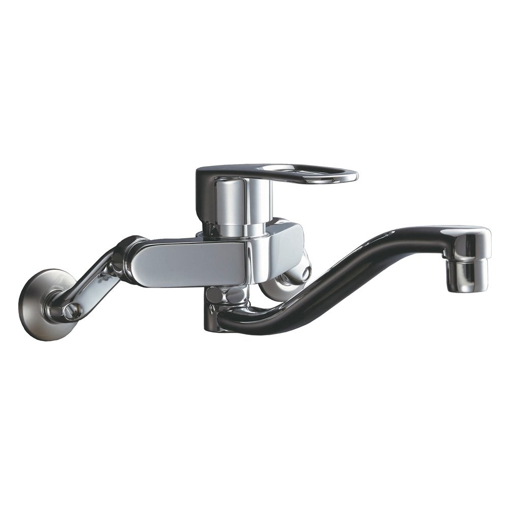 LIXIL(リクシル) INAX キッチン用 壁付 シングルレバー混合水栓 エコハンドル アップ吐水220mm 上向吐水パイプ RSF-863Y