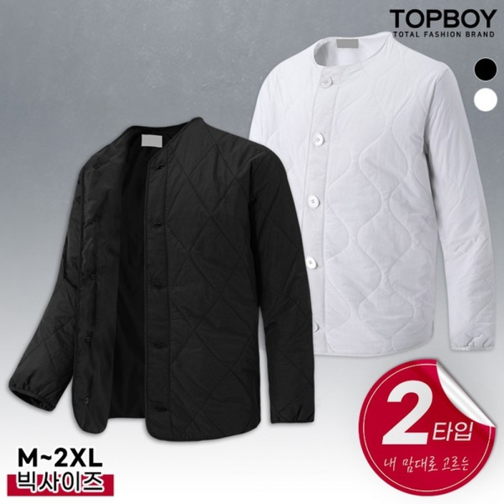 (トップボーイ) 2タイプ柄ビッグサイズ軽量パッド入りキルティングジャケット (BTBS_1066) 5,998円