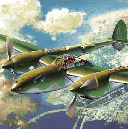 【1/48スケール】P-38F 氷河ガール, アカデミープラモデル #12208