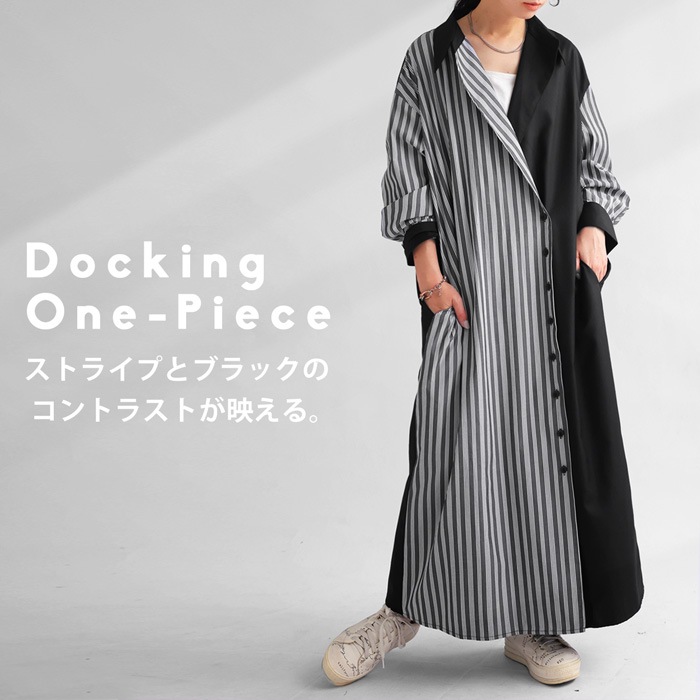 切り替えワンピース ワンピース レディース ロング ・(500)メール便可