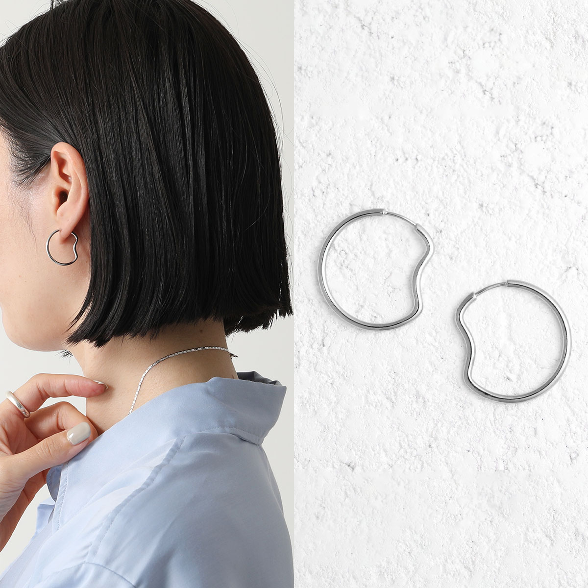 MARIA BLACK マリアブラック フープ ピアス Copenhagen 20 Hoop コペンハーゲン 101032AG 20 レディース 両耳販売 アクセサリー Silver-HP