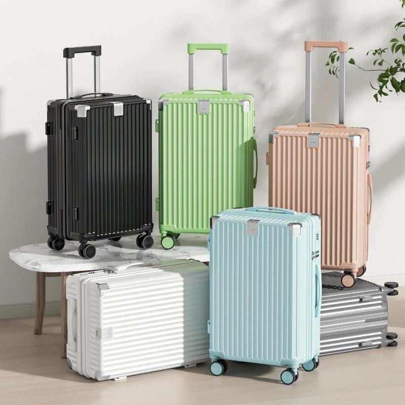 スーツケース多機能荷物女性トロリーケース男性耐久性のある普遍的な車輪パスワードスーツケース
