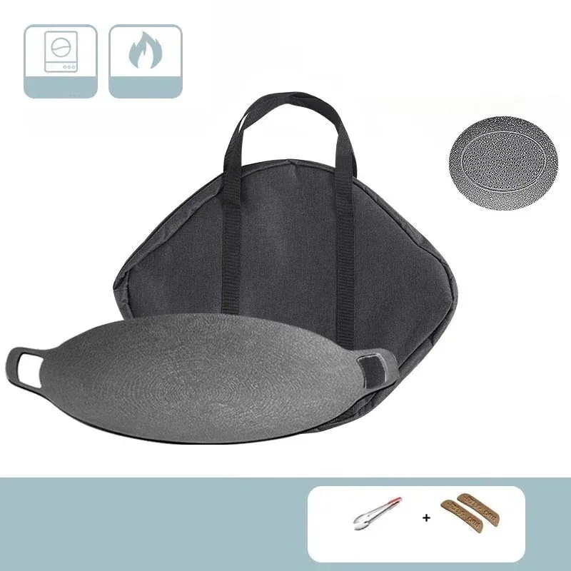 5点セット メガ割 鉄板 マルチ グリドル パン 対応 ガスコンロ 直火 炭火 キャンプ飯 収納ケース キャンプ用品 30cm 33cm 36cm