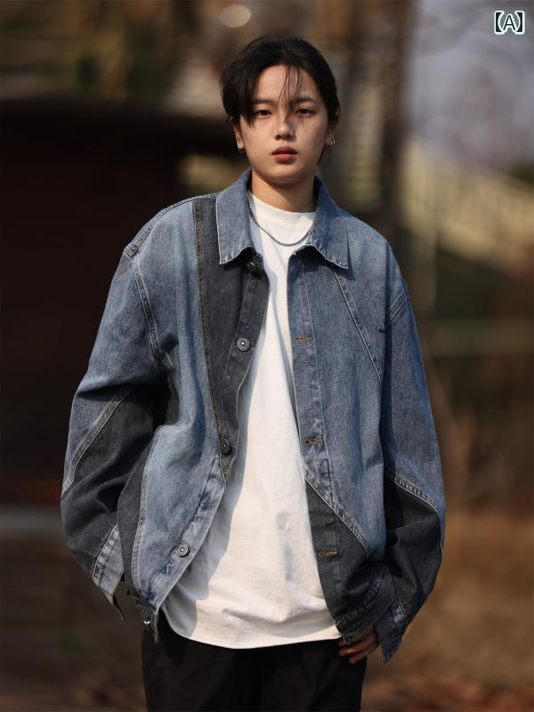 レトロ デニムジャケット 春秋 カジュアル ワークジャケット